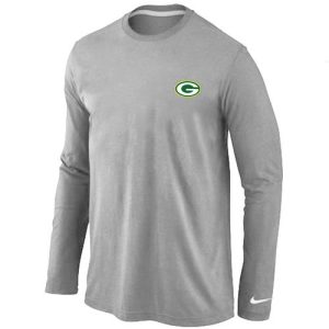 Unique Trendy Green Bay Packers Sideline Legend Authentic Logo Long Sleeve T Shirt Grey